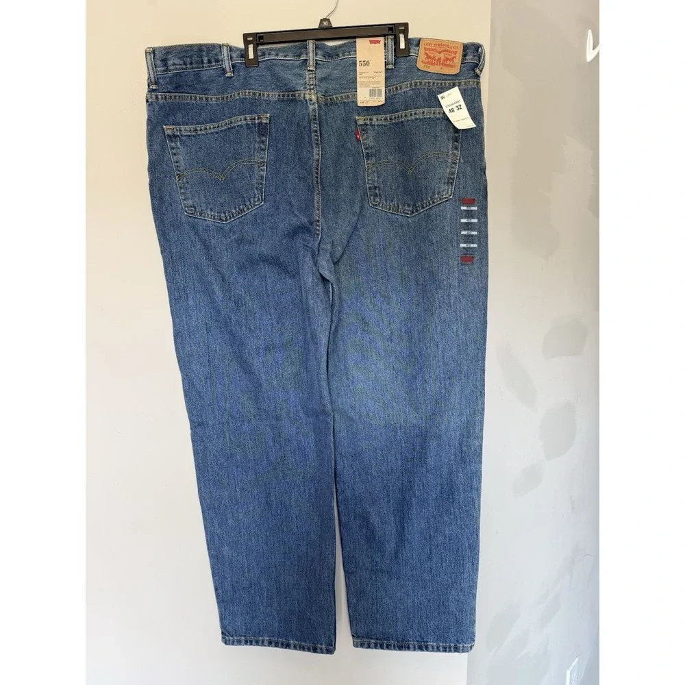 48 X 32 Levi's 550 Relaxed Fit Mens Big Tall Denim Jeans